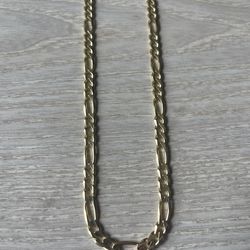 14 kt Gold Figaro Link Chain Necklace 20.5”