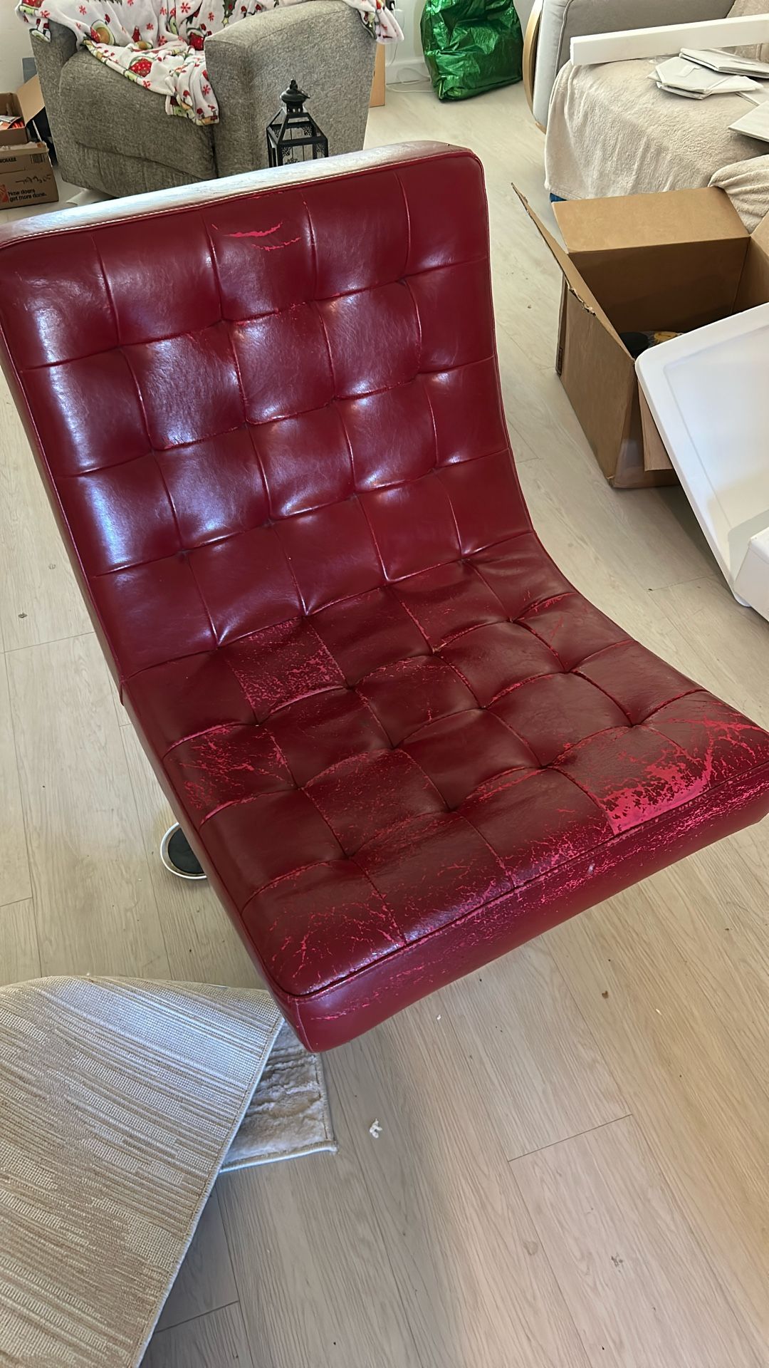 Red Swivel Chair Must Go 