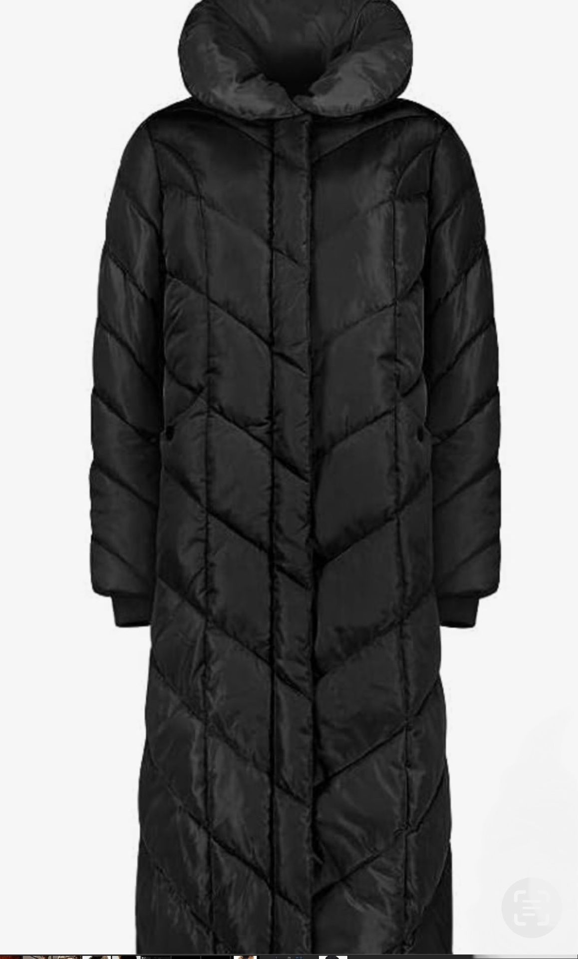 Womens Fleece Lined Quilted Maxi Coat