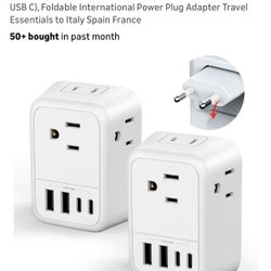Brand New : 2 Pack European Travel Plug Adapter