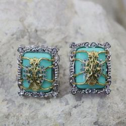 Men Made Turquoise Earrings For Women
