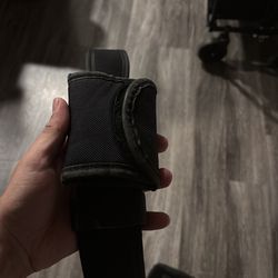 Duty belt with inner belt radio holder and glove pouch