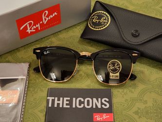 Ray Ban Classic Clubmaster Sunglasses Black 🕶️😎🕶️