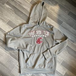 Men's Colosseum Heather Gray Washington State Cougars Arch & Logo Hoodie Size  M