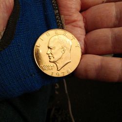 1978 Rare Golden Eisenhower Dollar