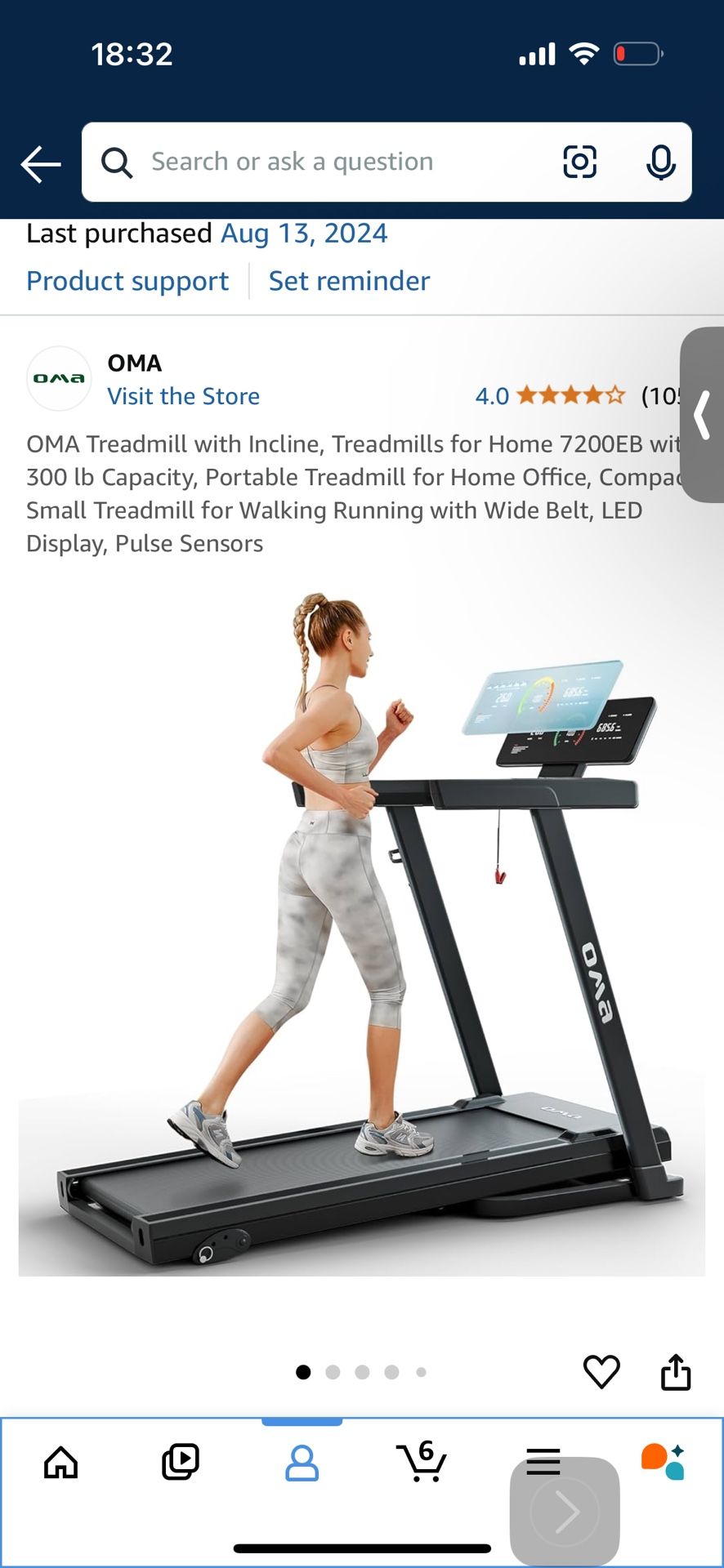 OMA Treadmill with Incline,