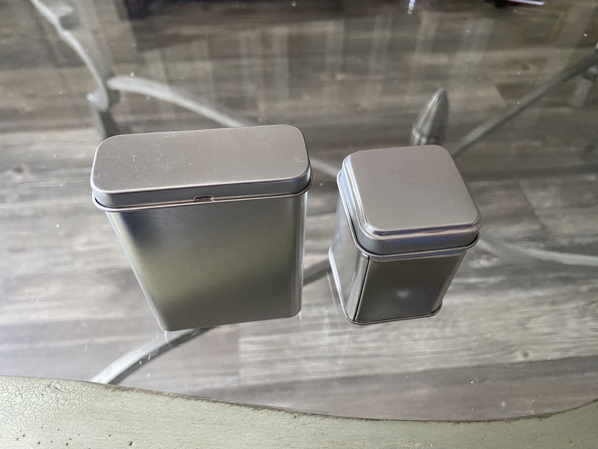 3oz. Silver Tin Storage Containers