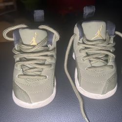 Air Jordan 12 Toddler Size 2C – Olive & Gold