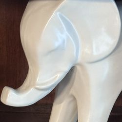 6.75 Ceramic Large Elephant Figurine Abstract Mcm Modern Ceramic Animal 