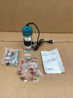 Electric Wood Trimmer Router with Bits Set