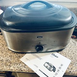 Oster 22 Quart (26lb) Roaster Oven with Self-Basting Lid, Roast, Bake, Slow Cook and Serve + Manual