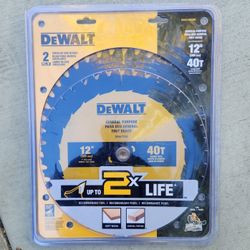 Dewalt Saw Blades 12" Package Of Two Brand New 