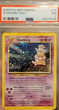 Slowking Psa7 Powerful Holo Base Set 14