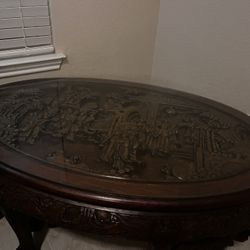 $2500 OBO…Hand Carved Teakwood Formal Japanese Tea Table
