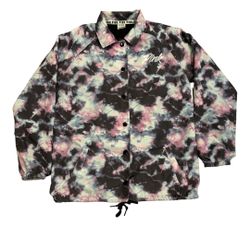 VICTORIA'S SECRET Love PINK Tie-Dye 1986 Lined Windbreaker Jacket Size XS
