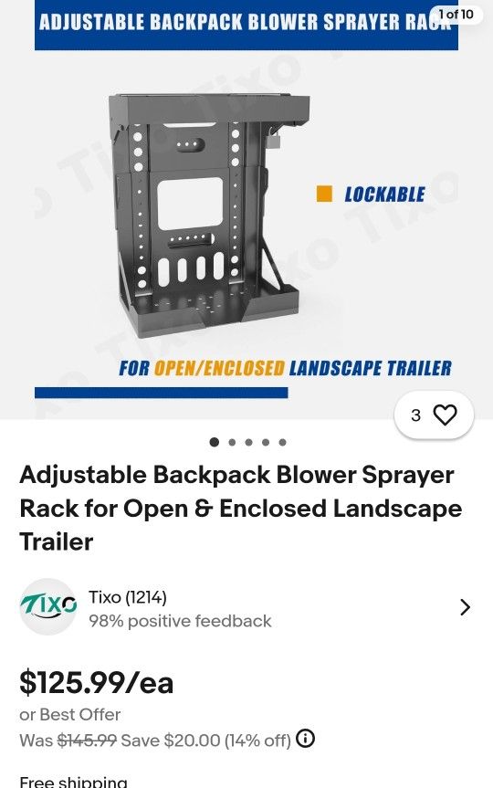 Lawn Sprayer Back Pack Adjustable Rack