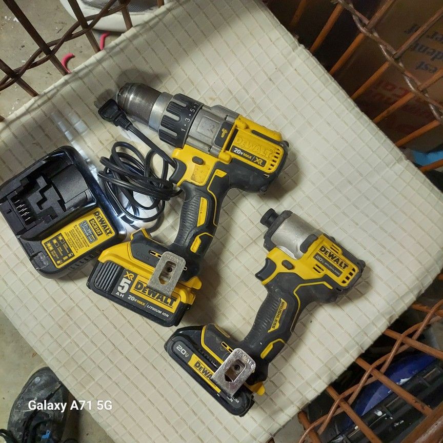 Kit DRILL DEWALT 3speed Hammer DRILL Impact DRILL Baterie And Charger