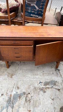Desk or dresser with folding table