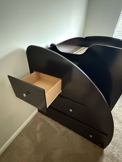 Kids low loft bed frame