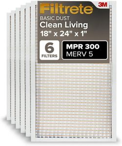 Filtrete 18x24x1 Air Filter MERV 5, 6-Pack AC Furnace HVAC Filters #1972L K1