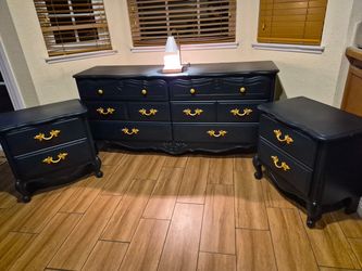 Dresser and Nightstand set - blue Navy color