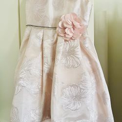 Girls Light Pink Dress For Special Occasion in Size 7
