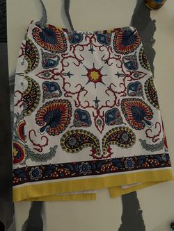 Tommy Hilfiger Woman’s  Colorful Cotton Medallion Paisley Skirt