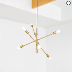 West Elm Brass 29” Mobile Chandelier NIB