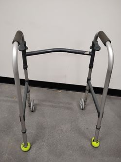Knee scooter, IV pole, and walker