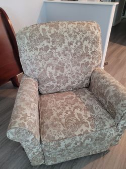 Rocking Recliner, Lazy Boy, Paisley Pattern