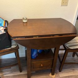Drop Leaf Table And Two Chairs