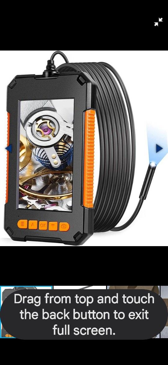 1080P HD Borescope Inspection Endoscope Camera, 4.3'' Screen/8mm Cable