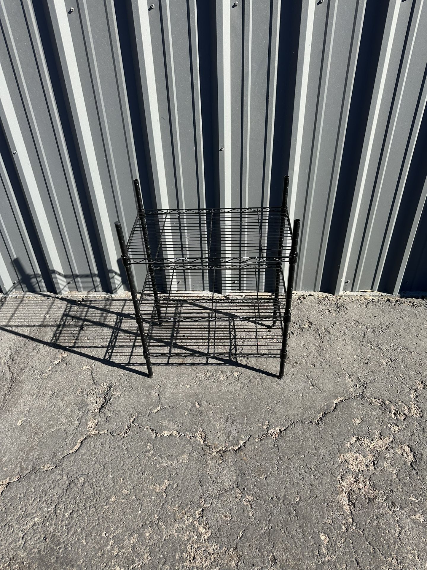 3-Tier Steel Wire Shelving Unit in Black (24 in. W x 30 in. H x 14 in. D)