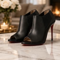 Christian Louboutin Heels Black Peep Toe – Size 39 – “Authentic / Original”