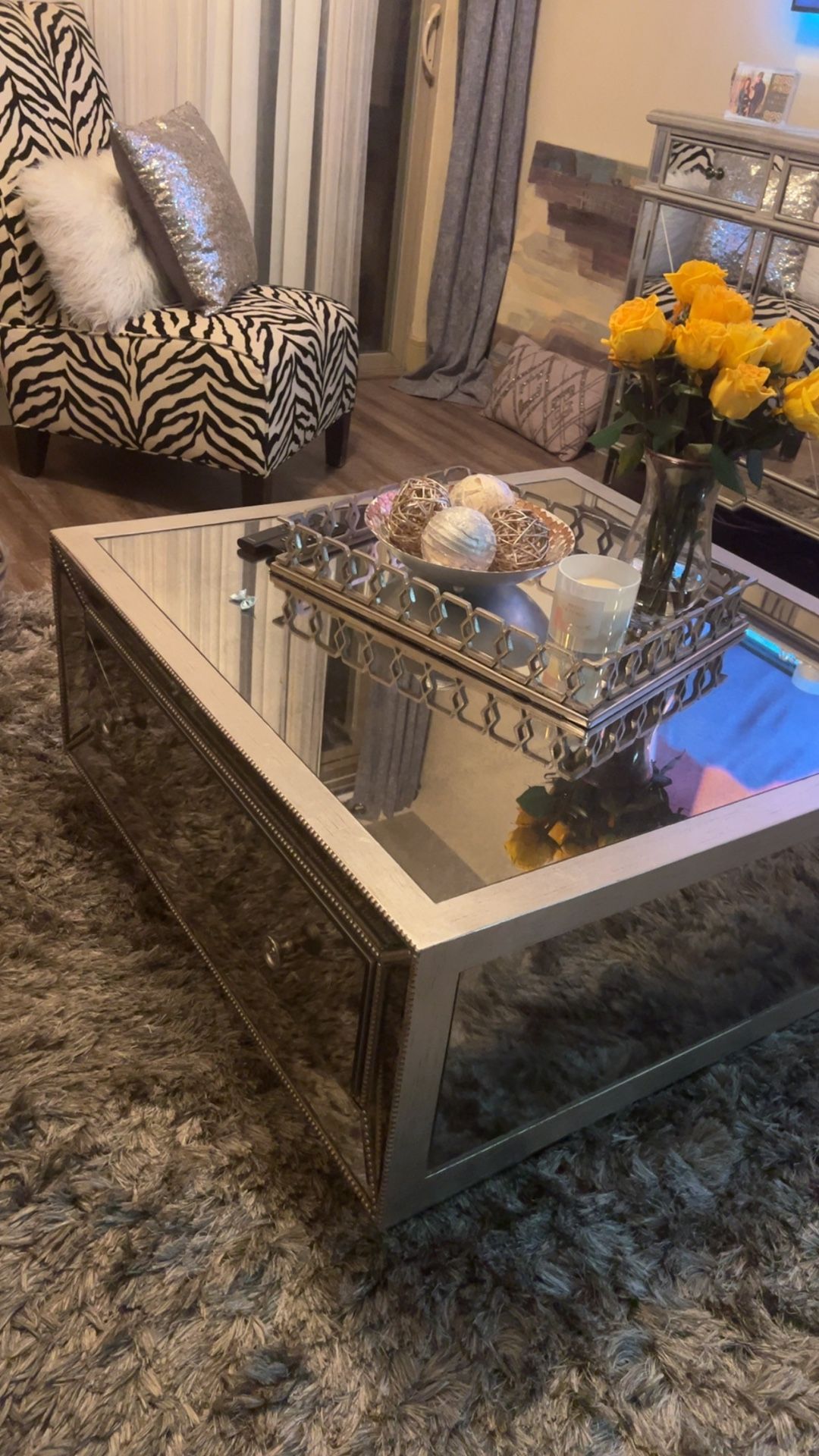 Mirrored Coffee Table 