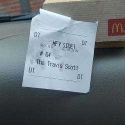 Travis Scott McDonald's Receipt (CHEAP )