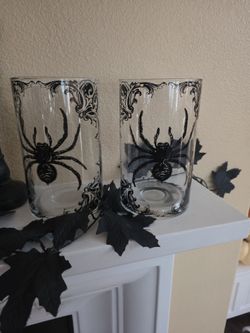 Halloween candle glass holder