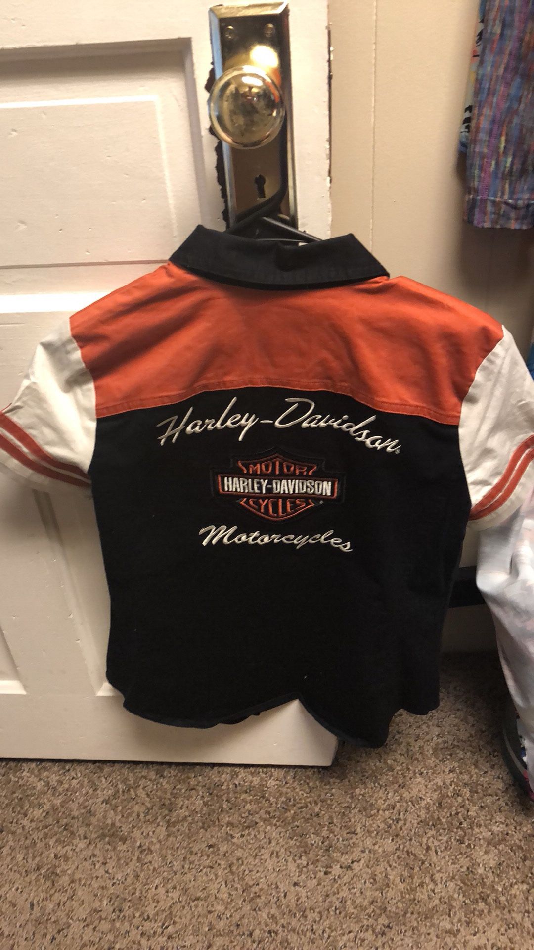 Harley Davidson zip up shirt