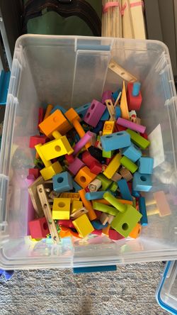 Foam and wooden blocks