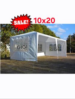10x20 Canopy with 6 Sidewalls and Windows, Outdoor Instant Canopy Tent for Parties