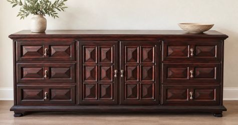 Dark Wood Buffet / Dresser / TV Console — Delivery Available