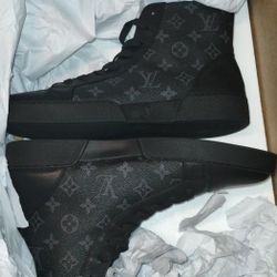 Louis Vuitton Black Monogram Eclipse High Top Sneakers Size 45 (Men 12)