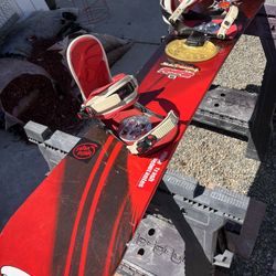 Ride 160 Red Snowboard + Bindings & Bag