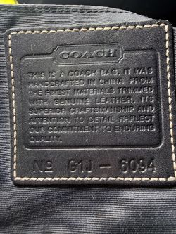 Coach Bag with Genuine Leather Trim