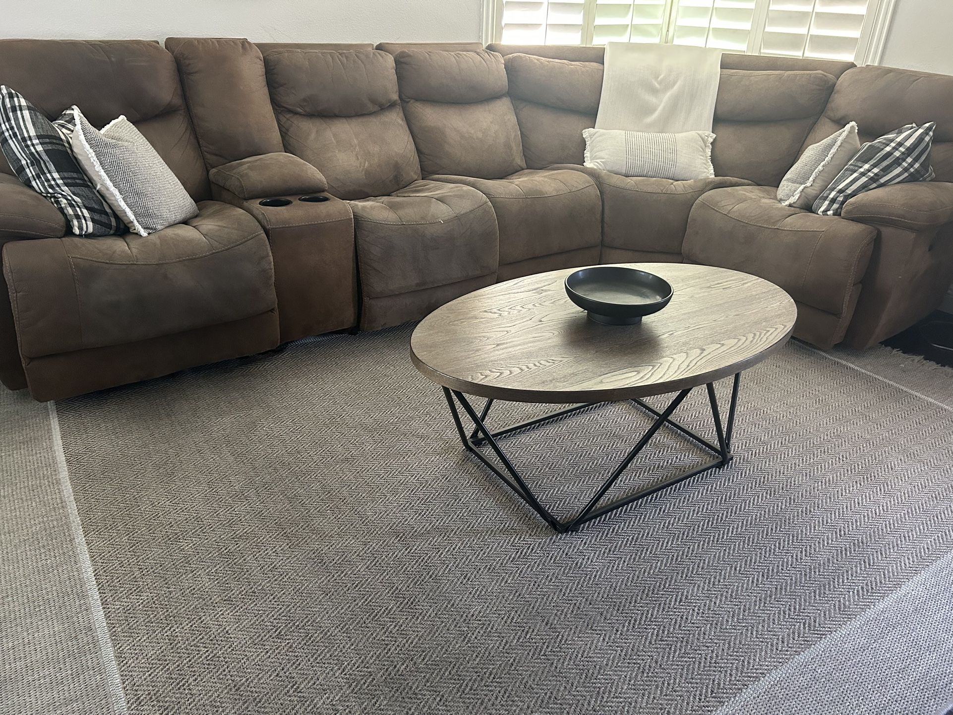 Ashley Sectional w/ 3 Recliners