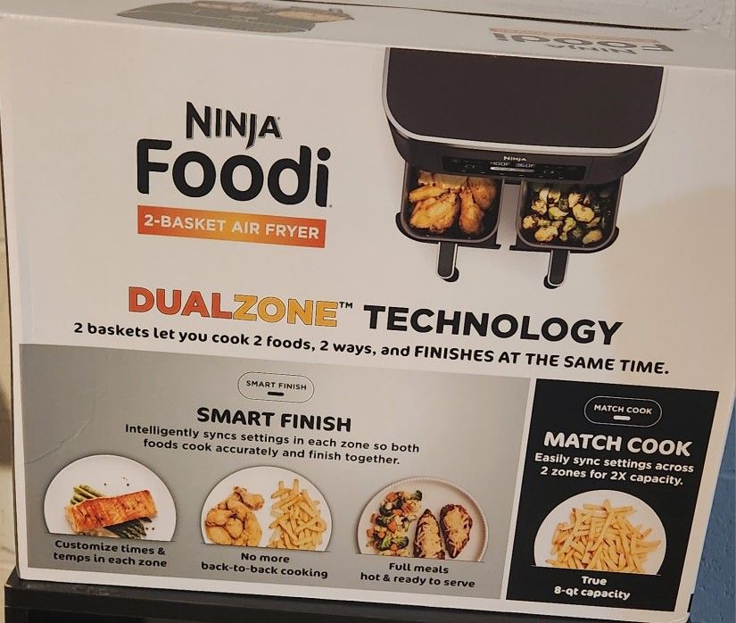 NINJA FOODI (2 Basket Air Fryer) 6-in-1, 8 Qt. for Sale in Blacklick, OH -  OfferUp