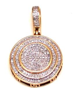 Mens Diamond/10K Gold Pendant