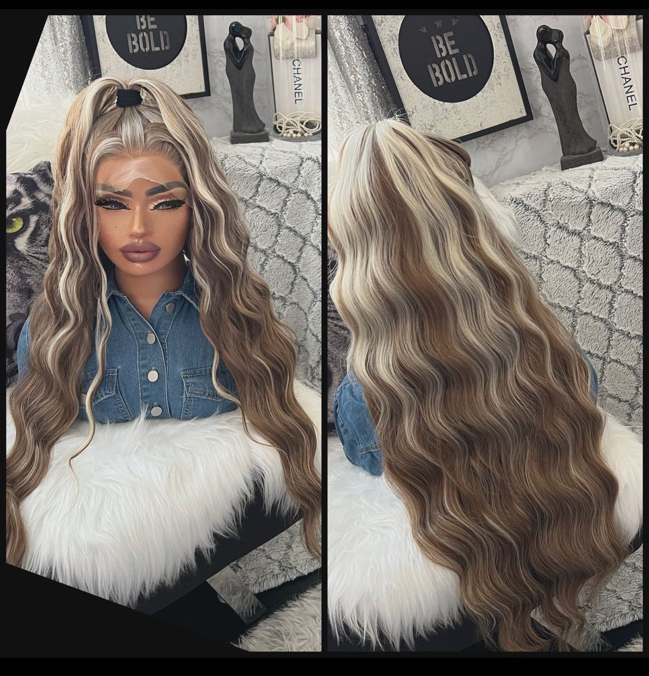 Human Hair Blended Lace Front Wig