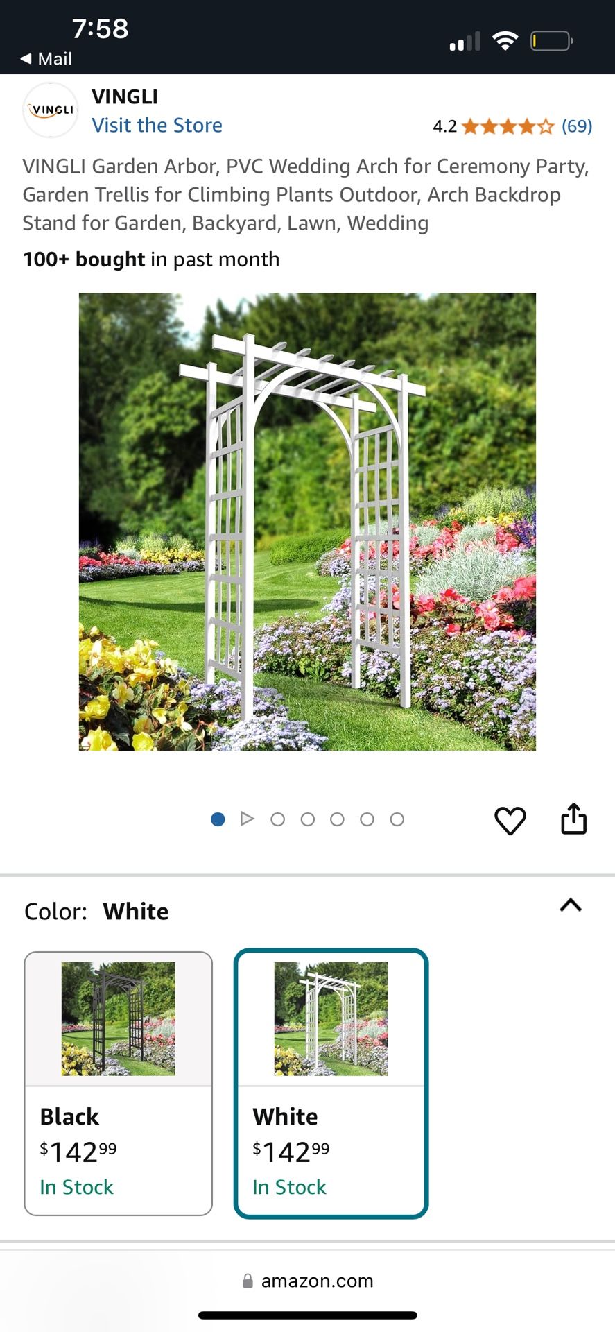 PVC Wedding Arch for Ceremony Party, Trellis for Climbing Plants Outdoor Arch Backdrop Stand
