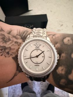 GV2 Gevril Women’s Diamond Watch Swiss Made Stainless Steel MOP Dial w/ Box 17700